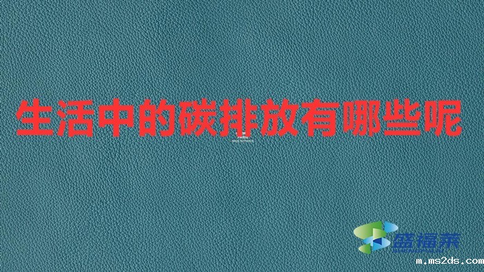 生活中的碳排放有哪些呢