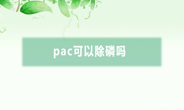 pac可以除磷吗(聚铝在什么情况下可以除磷)