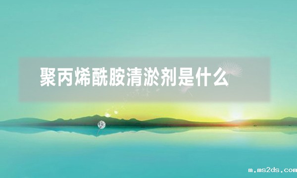 聚丙烯酰胺清淤剂是什么