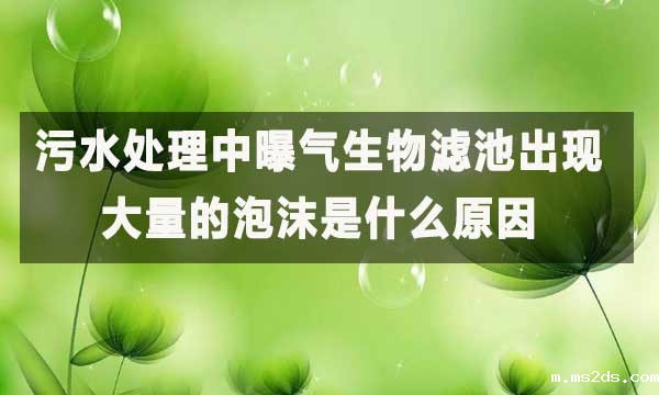 污水处理中曝气生物滤池出现了大量的泡沫是什么原因？